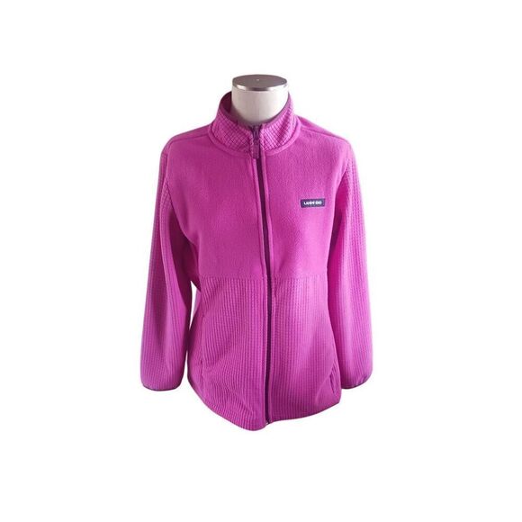 Lands End fleece full zip large Women's pink Activewear top - Picture 1 of 4